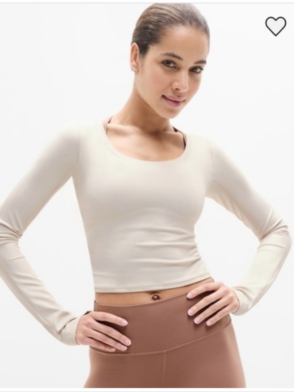 Athleta Transcend Long Sleeve Crop Top